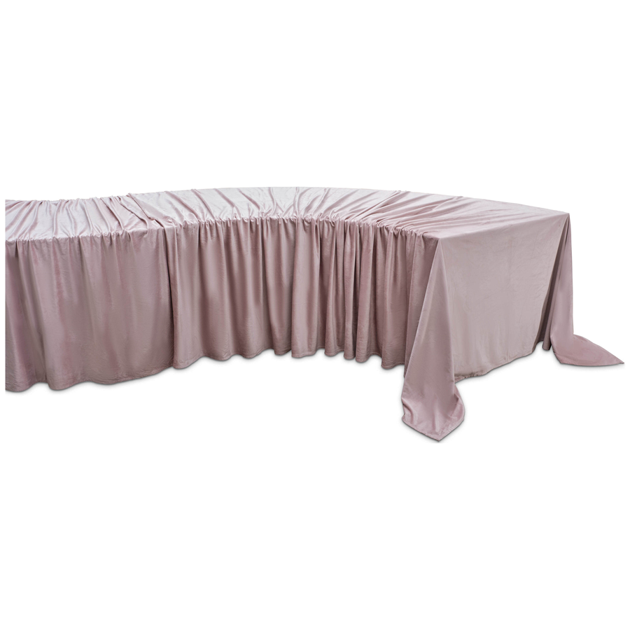 Скатерть прямая широкая бархатная пыльно-зеленая - Фото миниатюра 5