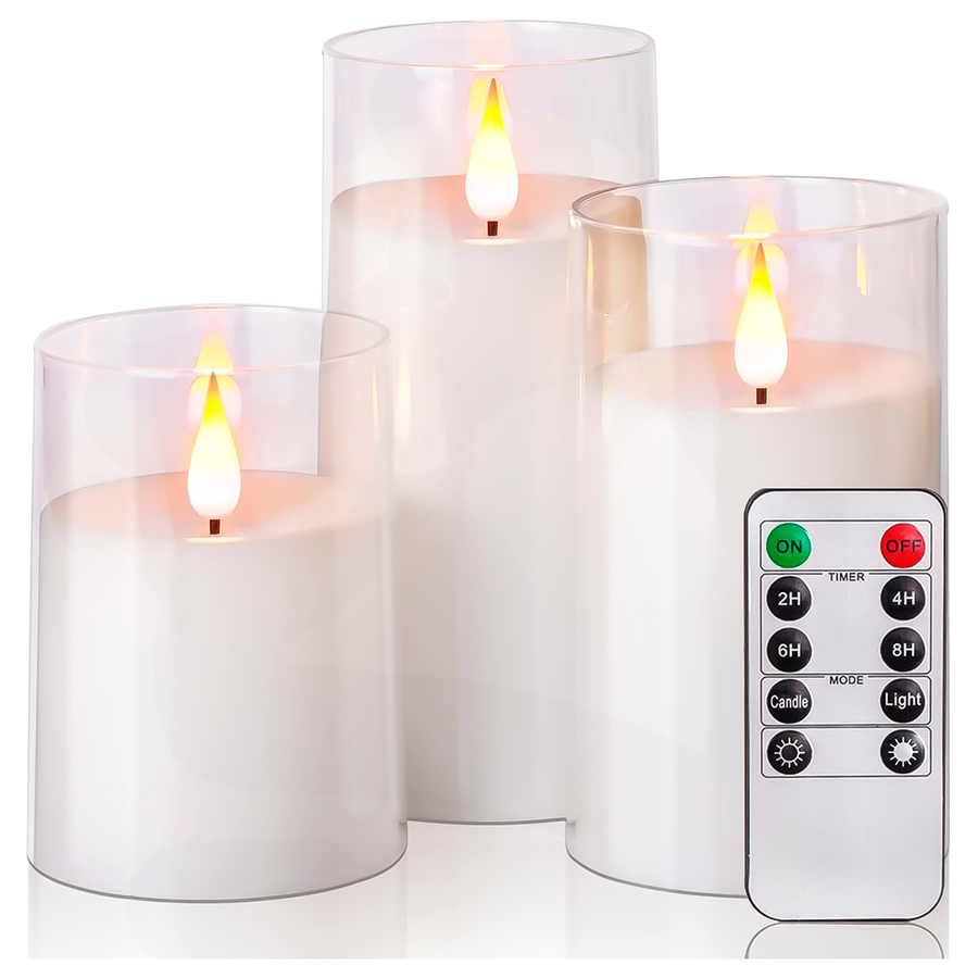 Набор Led свечей белого цвета - Фото основное 1