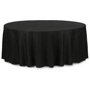 Скатерть круглая габардин черная - Фото 1