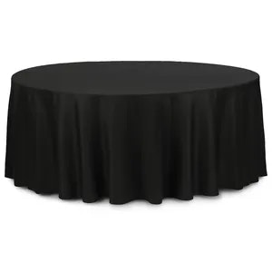 Скатерть круглая габардин черная