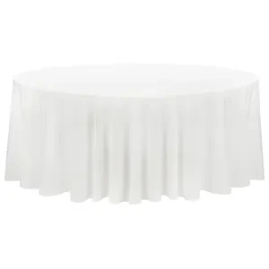 Скатерть круглая габардин белая