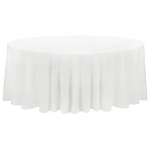 Скатерть круглая габардин белая