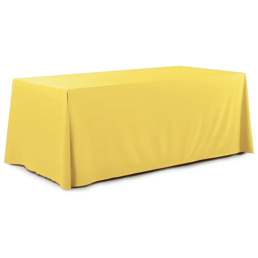 Скатерть прямая широкая бархатная желтая - Фото основное 1
