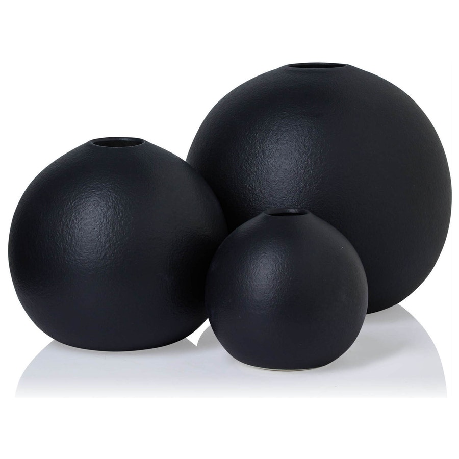 Набор черных ваз «Рондо» - Фото миниатюра 1