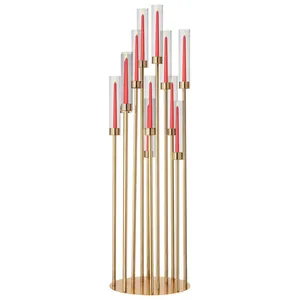 Канделябр «Пламп» на 12 свечей золотой металлический - Фото 4