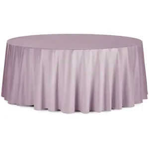 Скатерть круглая бархатная пыльно-лавандовая - Фото 1