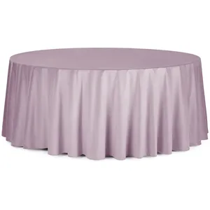 Скатерть круглая бархатная пыльно-лавандовая - Фото 1