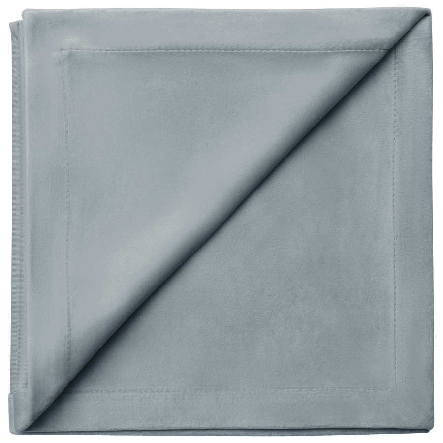 Салфетка бархатная серо-голубая - Фото миниатюра 1