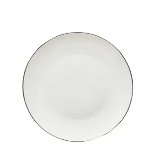 Закусочная тарелка «Виго» с серебряным кантом - Фото 1