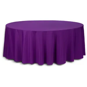 Скатерть круглая габардин сиреневая