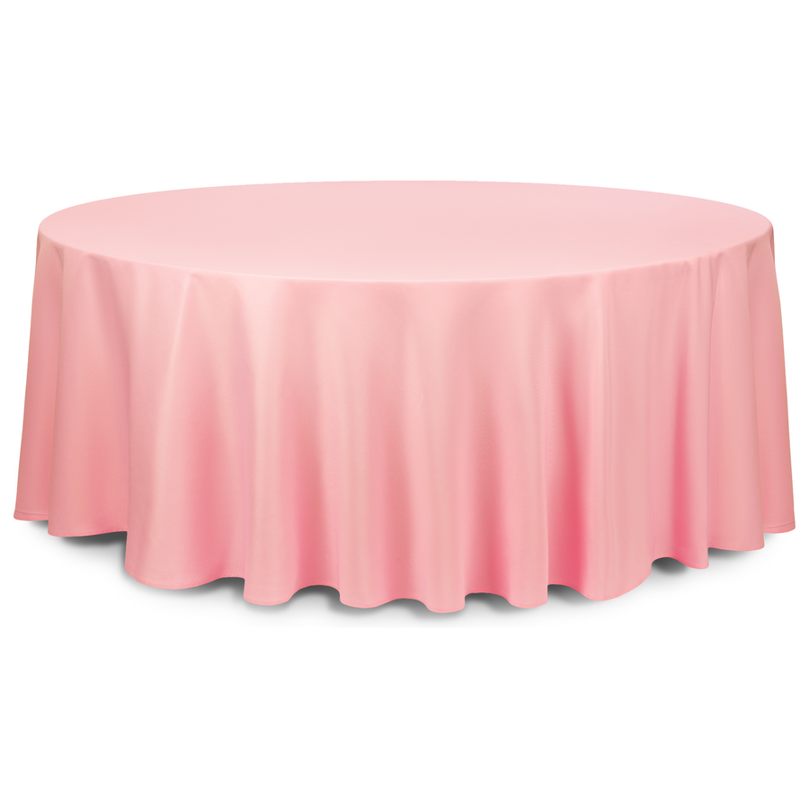 Скатерть круглая габардин розовая - Фото миниатюра 2