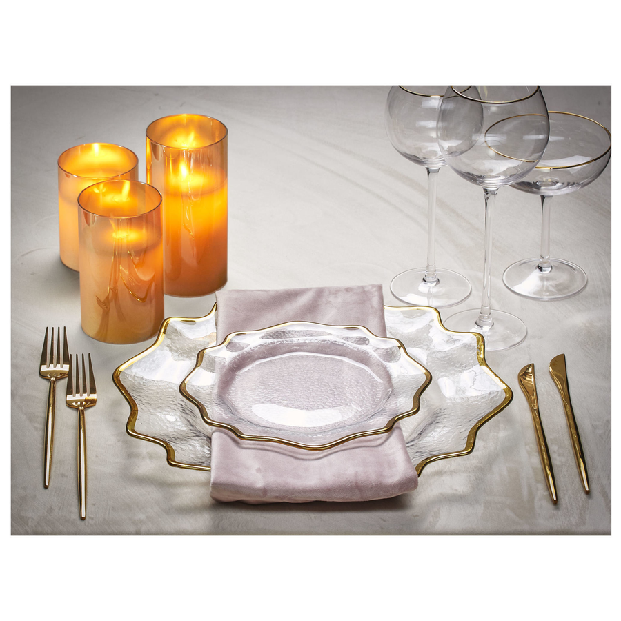 Набор тарелок «Фиона» с золотой каймой 33 и 21см - Фото миниатюра 2