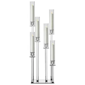 Канделябр «Тот» на 6 свечей прозрачный стеклянный - Фото 2