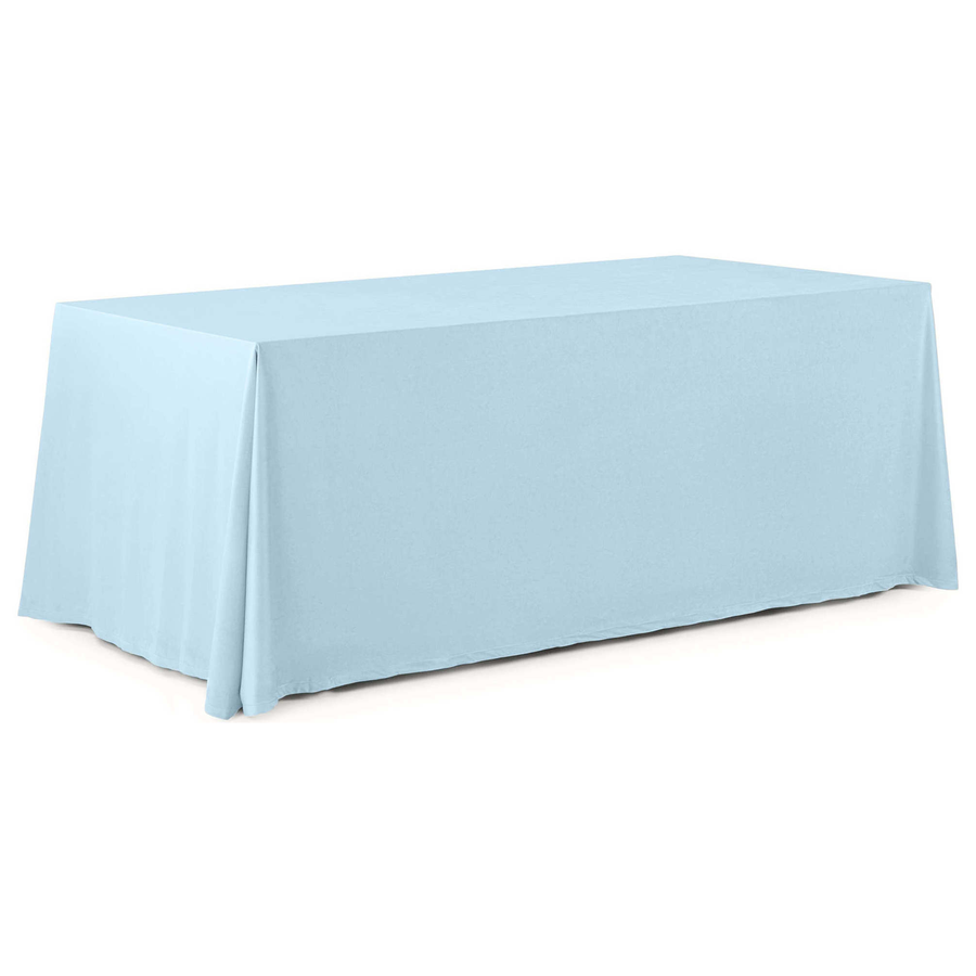 Скатерть прямая широкая бархатная небесная - Фото миниатюра 1