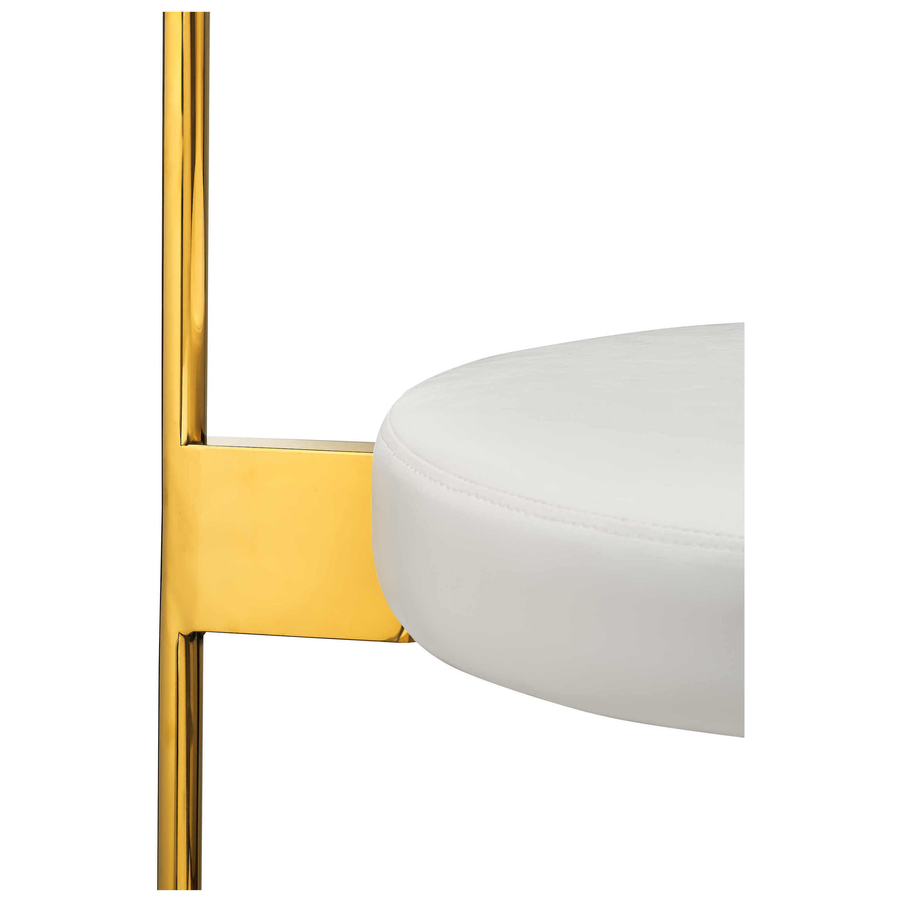 Стул «Тотем» золотой с ротанговой спинкой натуральной - Фото миниатюра 2