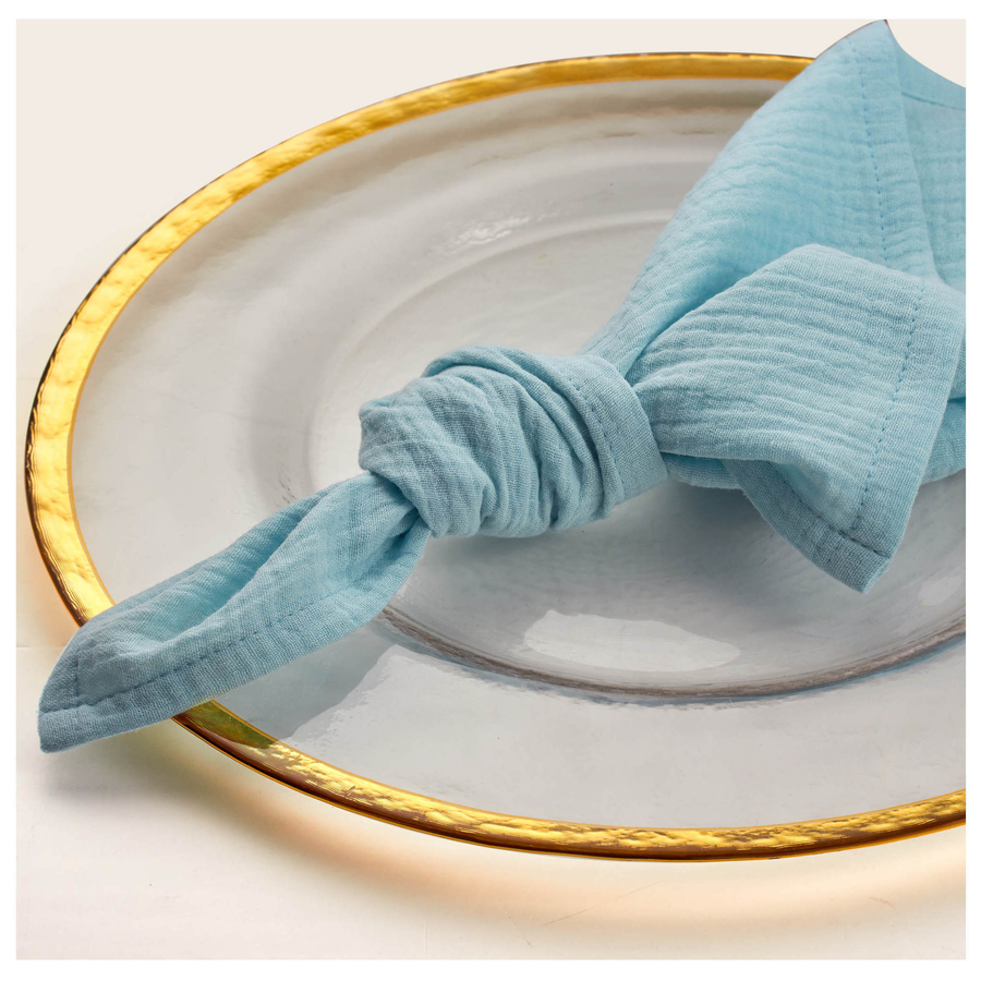 Салфетка из муслина небесная - Фото миниатюра 2