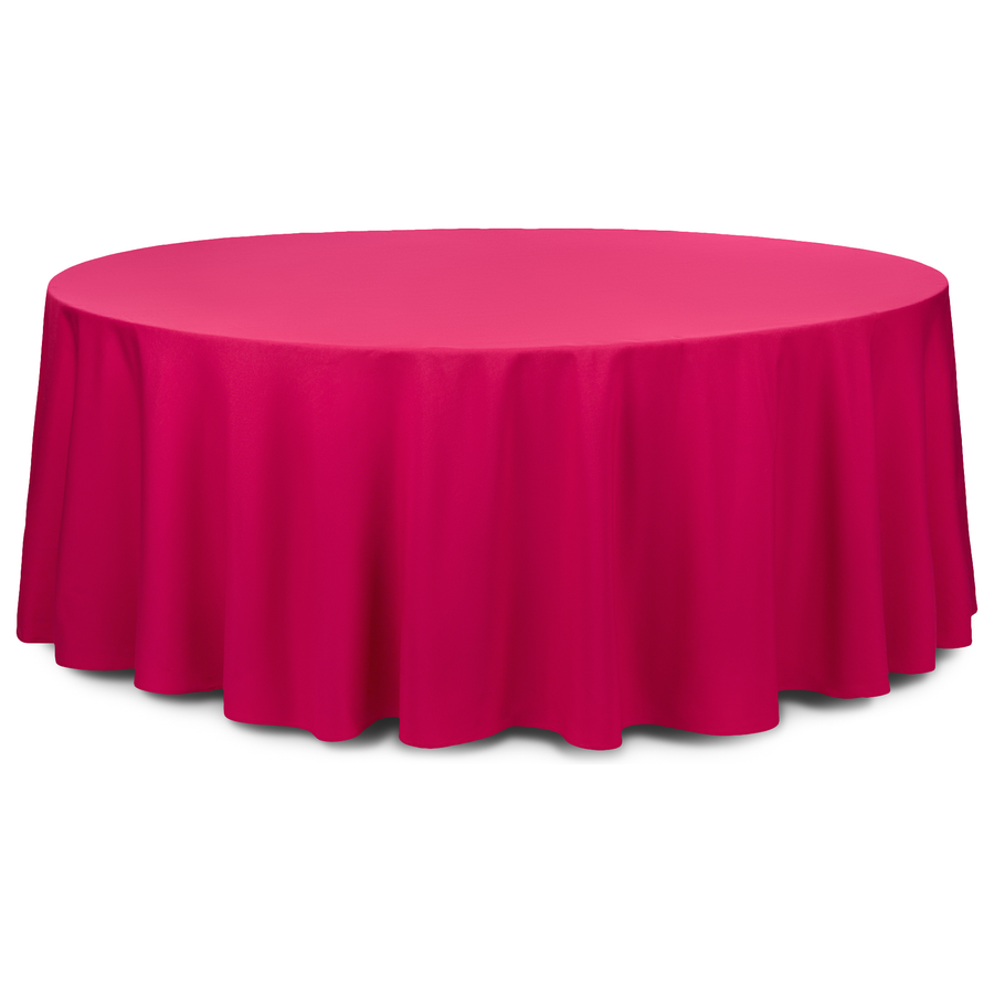Скатерть круглая габардин малиновая - Фото миниатюра 1