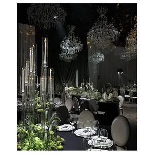 Канделябр «Пламп» на 12 свечей прозрачный стеклянный - Фото 4