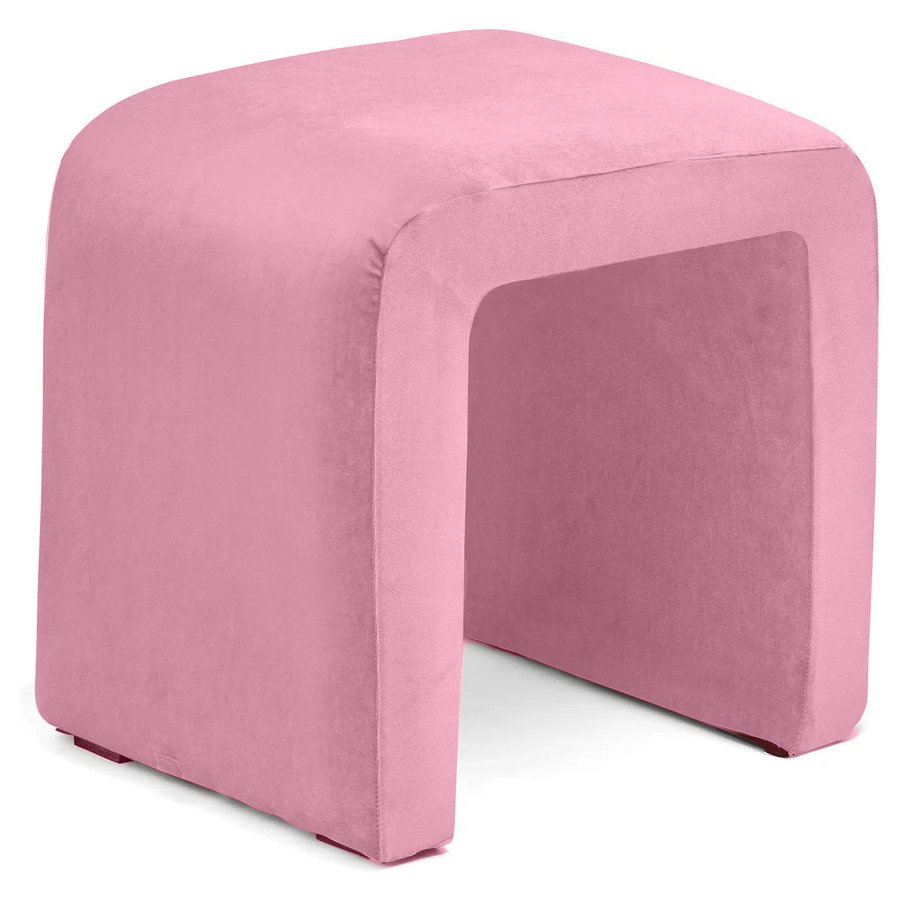 Пуф «П» бабл-розовый бархат - Фото миниатюра 1
