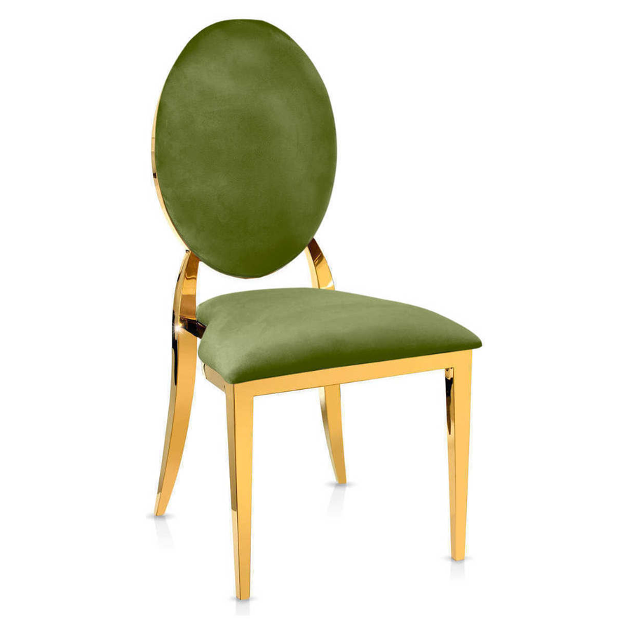 Стул «Вашингтон» золотой, мшистые подушки из бархата - Фото основное 1