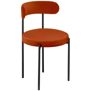 Стул «Лира» черный, терракотовый бархат