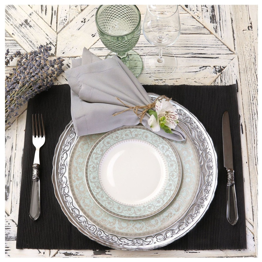 Салфетка габардин светло-серая - Фото миниатюра 2