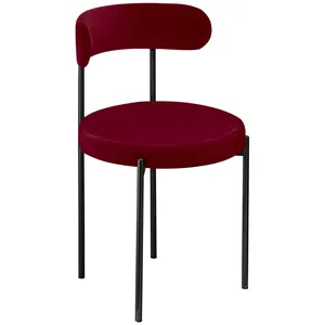 Стул «Лира» черный, бордовый бархат