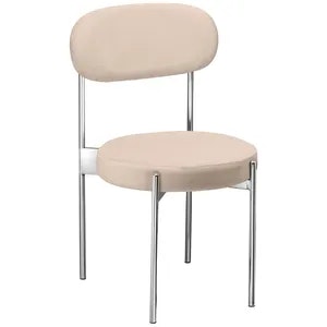 Стул «Тотем» серебряный, кремовый бархат