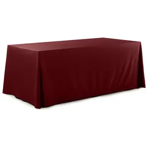 Скатерть прямая широкая бархатная бордовая
