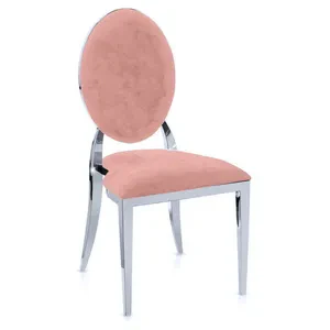 Стул «Вашингтон» серебряный, розовые подушки из бархата
