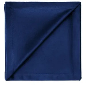 Салфетка бархатная темно-синяя