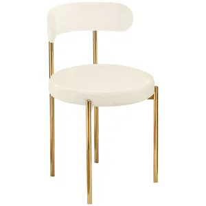 Стул «Лира» золотой, молочный бархат