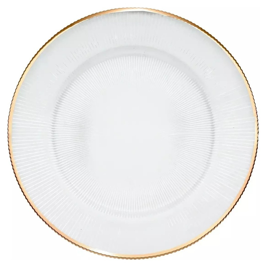 Подстановочная тарелка «Фере» с золотым кантом - Фото миниатюра 1