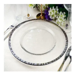 Подстановочная тарелка «Бари» прозрачная с графитовым кантом - Фото 2