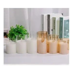 Набор Led свечей янтарного цвета из 3 штук - Фото 2