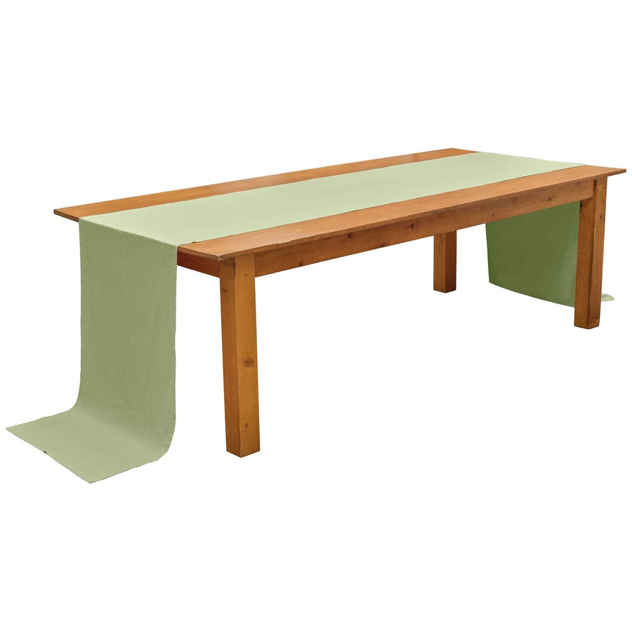 Раннер льняной холодно-зеленый - Фото миниатюра 1