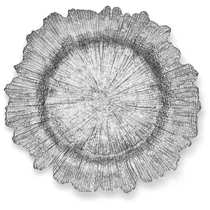 Подстановочная тарелка «Коралл» серебряная - Фото 1