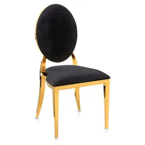 Стул Вашингтон золотой, черные подушки из бархата