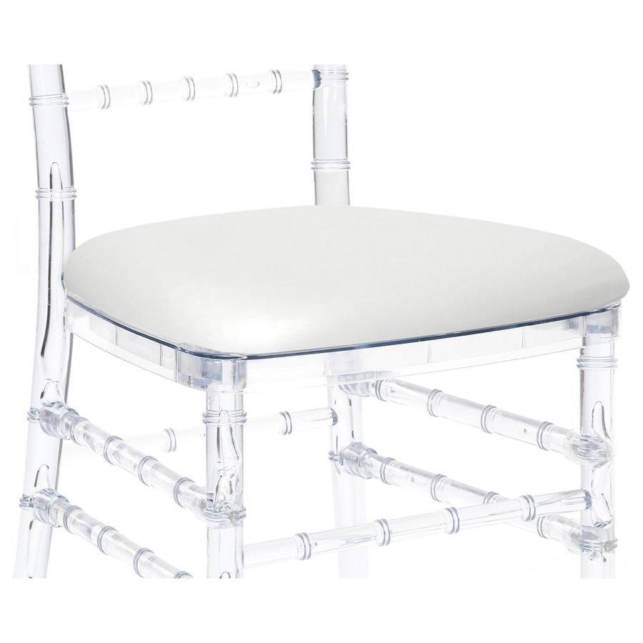 Подушка Кьявари белая, кожа. Сдаётся со стулом. - Фото миниатюра 1