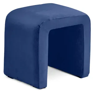 Пуф «П» синий бархат