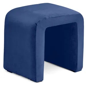 Пуф «П» синий бархат