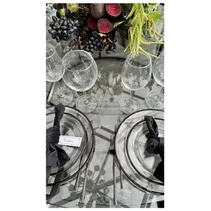 Подстановочная тарелка «Бари» прозрачная с черным кантом - Фото 2