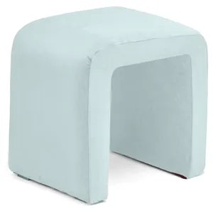 Пуф «П» голубой бархат