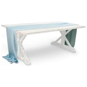 Раннер из муслина небесный - Фото 1