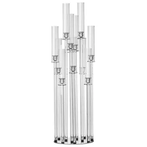 Канделябр «Пламп» на 12 свечей прозрачный стеклянный - Фото 1