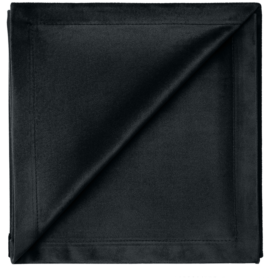 Салфетка бархатная черная - Фото миниатюра 1