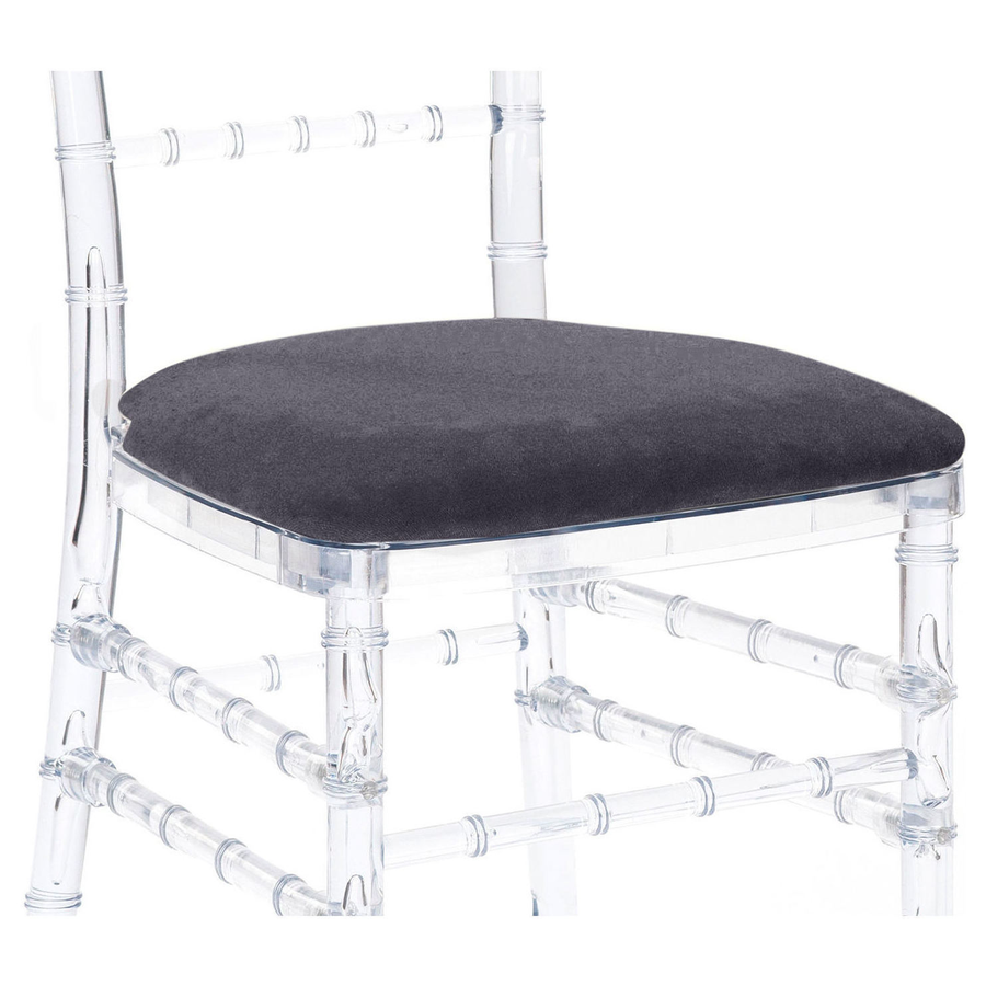 Подушка Кьявари графитовый бархат. Сдается со стулом - Фото миниатюра 1