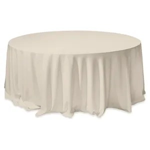 Скатерть круглая из матина экрю