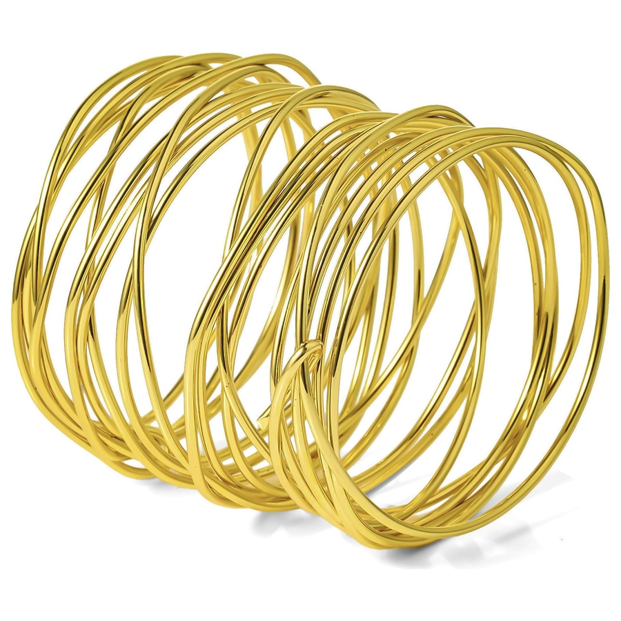 Кольцо для салфетки «Фадено» золотое - Фото миниатюра 1