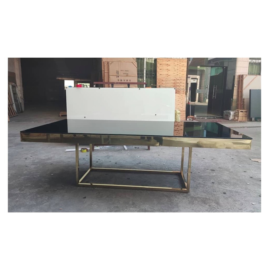 Стол прямоугольный с черной столешницей - Фото миниатюра 2